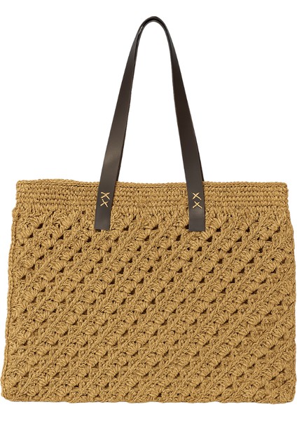 Büyük Boy Hasır Örgü Plaj Çantası fırsatları