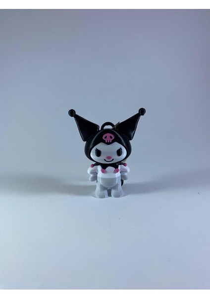 Kuromi Tarzı 3D Baskı Anahtarlık Figür – Sevimli Gotik Dekoratif Obje modelleri