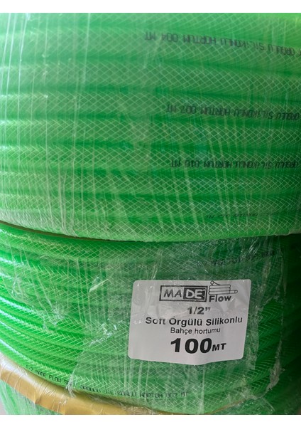 Marka Bahçe Hortumu 1/2 Soft Örgülü Silikonlu 5 Metre