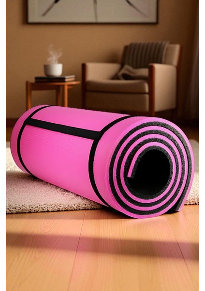 Pilates Matı- Spor Matı - Yoga Matı 11 mm Çift Taraflı Pembe 721951