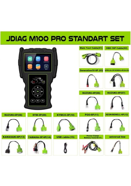 Arıza Tespit Cihazı Üniversal M100PRO 16 Kablolu