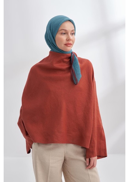 Müslin Biyeli Eşarp 3353-PETROL fiyatları