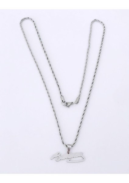 K.atatürk Imzalı Çelik Kolye