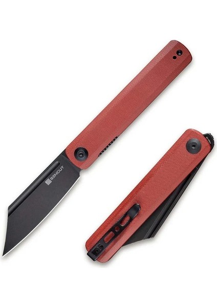 Bronte Front Flipper Knife Black Blade G10 Burgundy Handle Çakı fiyatları