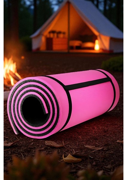 Uyku Matı - Kamp Matı - Piknik Çadır Matı 11 mm Çift Taraflı Pembe 721953