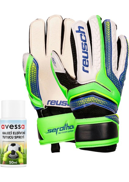 2'li Set Reusch Profesyonel Doğal Lateks Kaleci Eldiveni - Hediye Kaleci Eldiveni Tutucu Sprey