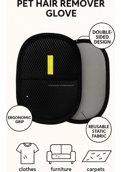 MD Çift Taraflı Statik Tüy Toplama Eldiveni Kedi Köpek Bakım Tarağı Koltuk Halı İçin fırsatları