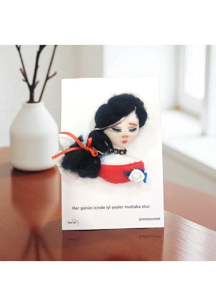 Mutluluk Hediye Kartı ile Yaka Iğnesi/broş