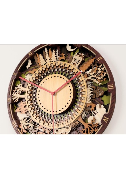 4 Mevsim Tasarımlı Katmanlı 3D Duvar Saati indirimleri