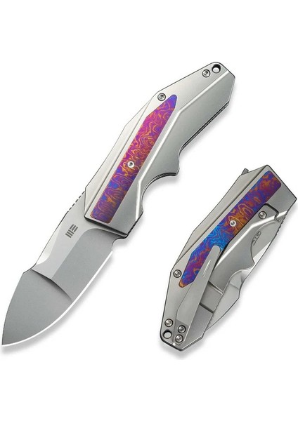Coral Slt Flipper Knife Titanium & Timascus Handle Çakı fiyatları