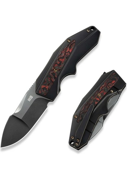 Coral Slt Flipper Knife Titanium & Fatcarbon Fiber Black Lava Flow Handle Çakı fiyatları
