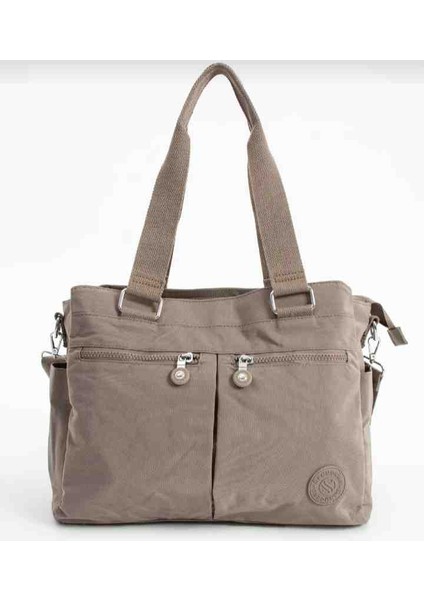 Eflanmoda Sanmorris Çok Bölmeli Krinkır Kumaştan Kadın El ve Omuz Çantası