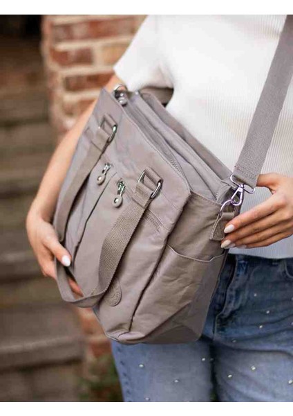 Eflanmoda Sanmorris Çok Bölmeli Krinkır Kumaştan Kadın El ve Omuz Çantası fırsatları