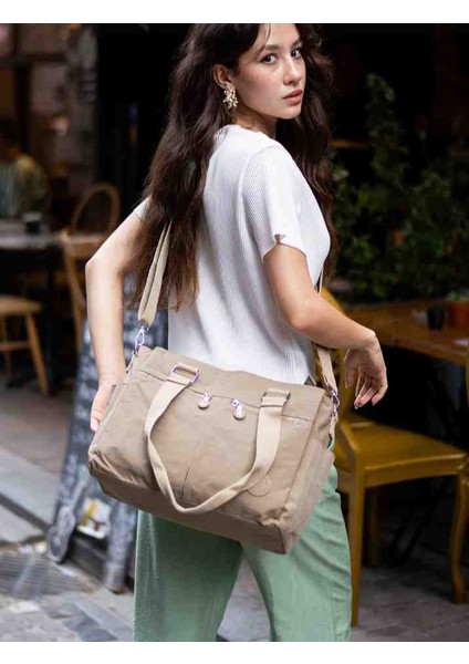 Eflanmoda Sanmorris Çok Bölmeli Krinkır Kumaştan Kadın El ve Omuz Çantası modelleri