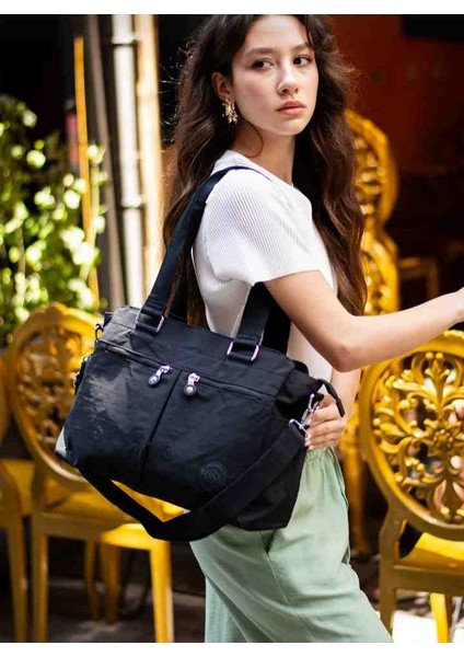 Eflanmoda Sanmorris Çok Bölmeli Krinkır Kumaştan Kadın El ve Omuz Çantası fiyatları