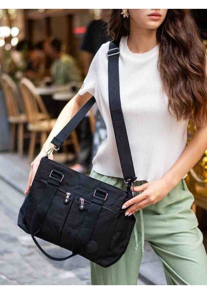 Eflanmoda Sanmorris Çok Bölmeli Krinkır Kumaştan Kadın El ve Omuz Çantası modelleri