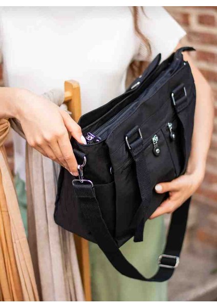 Eflanmoda Sanmorris Çok Bölmeli Krinkır Kumaştan Kadın El ve Omuz Çantası indirimleri