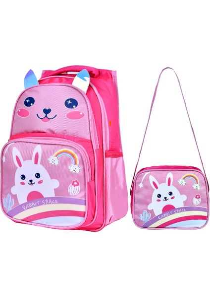 Okul Çantası Kız Tavşan Pembe 24