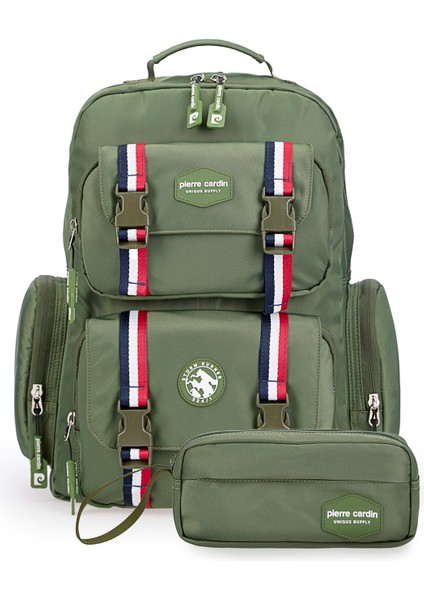 Pierre Cardin Unisex Okul Çanta Seti PCSET07PC100408-YEŞIL