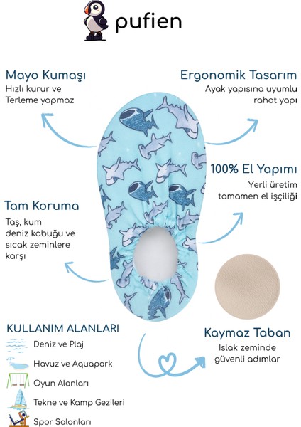 Kaydırmaz Taban Çocuk Deniz Ayakkabısı Bebek Havuz Patiği Nefes Alabilen Mayo Kumaşı modelleri