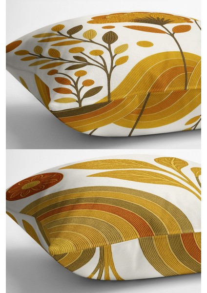 Çift Tarafı Dijital Baskılı 3'lü Kırlent Kılıfı Seti (Panç /punch Nakış Desen Görünümlü)