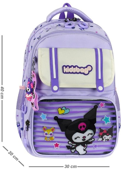 Ilkokul Kız Çocuk Çantası 3'lü Set Kuromi Benzeri 40*30 cm Beslenme Çantası Kalem Kutusu Ortopedik fiyatları