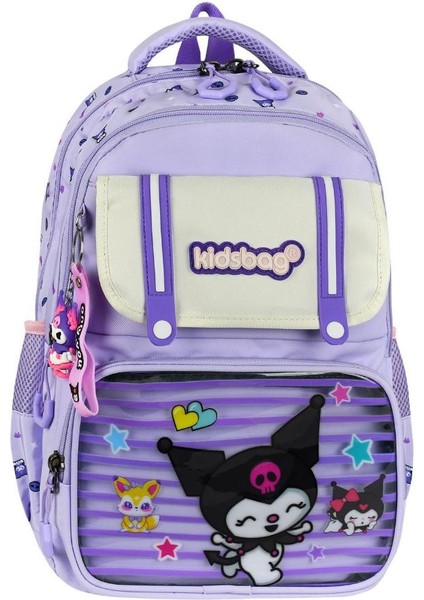 Ilkokul Kız Çocuk Çantası 3'lü Set Kuromi Benzeri 40*30 cm Beslenme Çantası Kalem Kutusu Ortopedik fırsatları