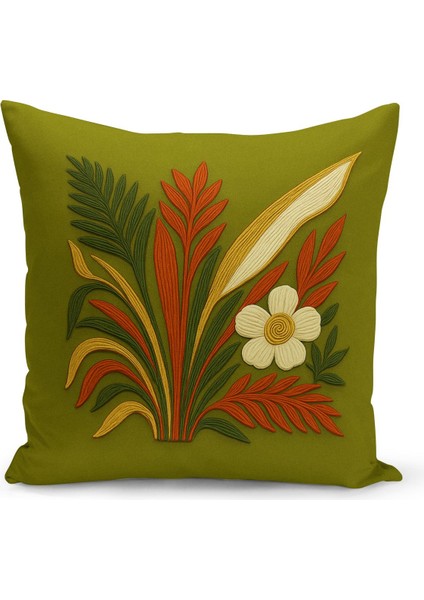 Çift Tarafı Dijital Baskılı 3'lü Kırlent Kılıfı Seti (Panç /punch Nakış Desen Görünümlü) fırsatları