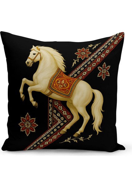 Klasik At Serisi Çift Tarafı Dijital Baskılı 3'lü Kırlent Kılıfı Seti (Horse) fiyatları