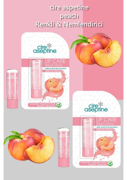 Lip Care Peach (Şeftali) Renkli Dudak Nemlendirici 4,5 G x 2 Adet modelleri