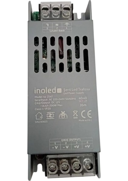 Inoled Süper Slim 12V 16.6A Dc Şerit LED Trafosu 200W IP20 (12 Volt 16 Amper 16MT Ye Kadar Kullanım Için Uygundur) fiyatları