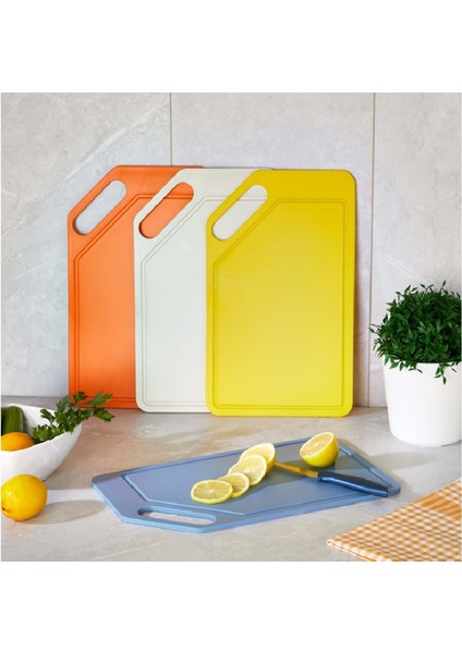 Renkli Sert Plastik Kesme Tahtası