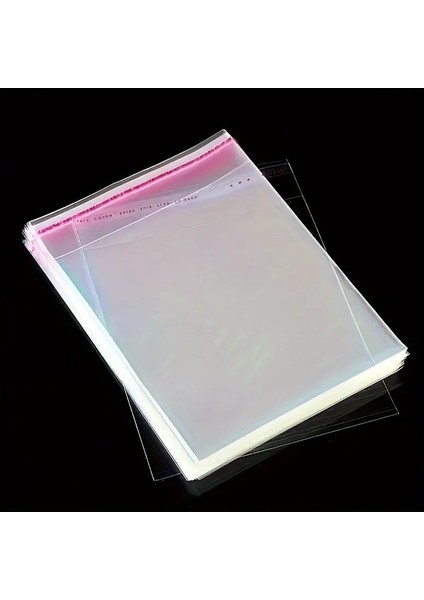 20 Adet 25*35 cm Şeffaf Bantlı Yapışkanlı Opp Jelatin Poşet ( 25*30+5 Cm) fırsatları