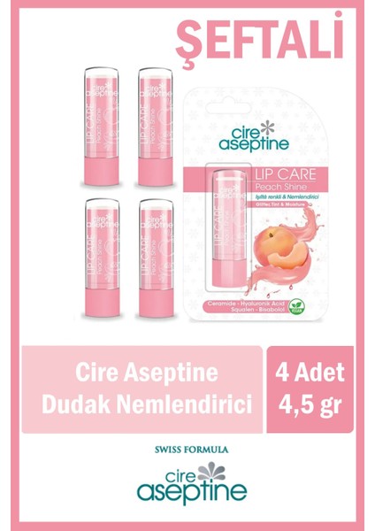 Lip Care Peach (Şeftali) Renkli Dudak Nemlendirici 4,5 G x 4 Adet modelleri