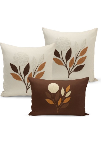 Çift Tarafı Dijital Baskılı 3'lü Kırlent Kılıfı Seti (Panç /punch Nakış Desen Görünümlü) fiyatları