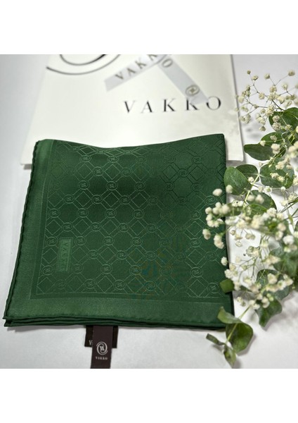 90X90 Jakarlı Saf Ipek Eşarp - 05493-6001