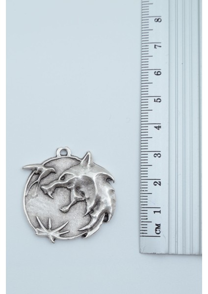 Witcher 3 Madalyon Gümüş Kaplama Deri İp Kolye modelleri