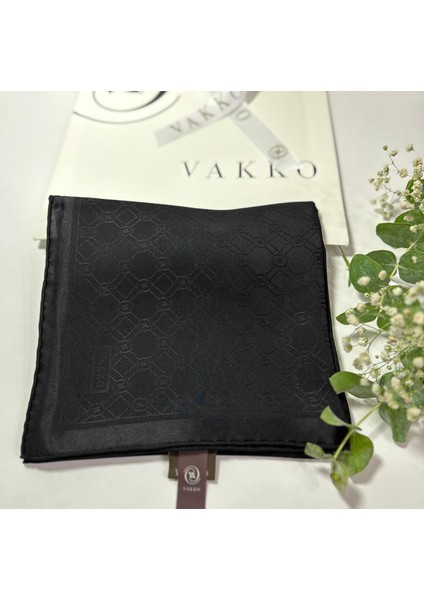 90X90 Jakarlı Saf Ipek Eşarp - 05493-8001