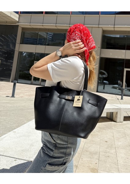 Kadın Leo Model Nubuk Kilit Detaylı El ve Omuz Çantası modelleri