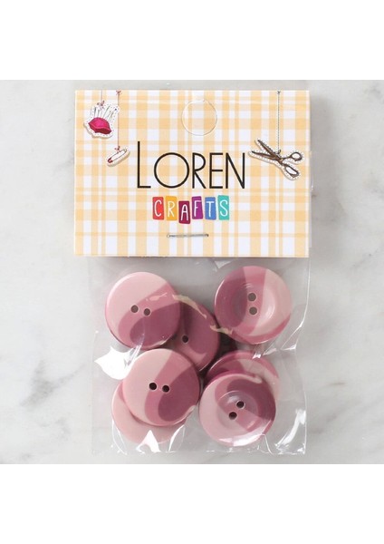 Crafts 8'li Düğme Gül Kurusu - 1140