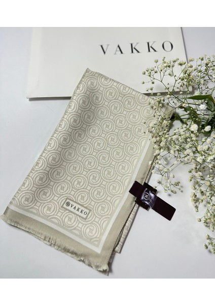 68 x 200 Desenli Twill Ipek Şal - 5490-50001