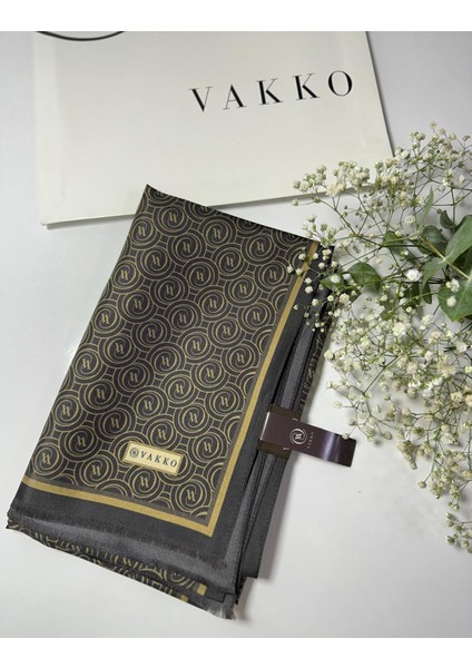 68 x 200 Desenli Twill Ipek Şal - 5490