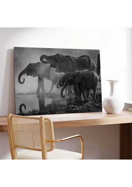 Fil Sürüsü Kanvas Tablo modelleri