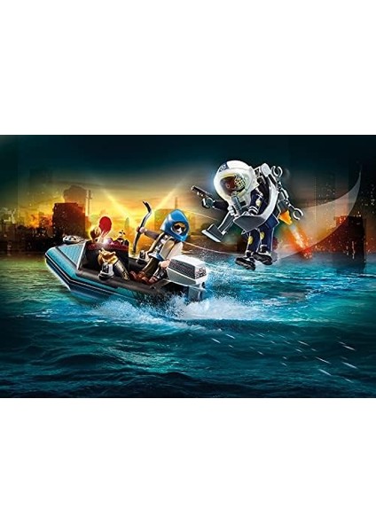 70782 Şehir Aksiyonu Polis Uçma Sırt Çantası ve Bot, Eğlenceli Yaratıcı Rol Yapma, Oyun Seti, 4 Yaşındaki ve Daha Büyük Çocuklar Için Uygundur modelleri