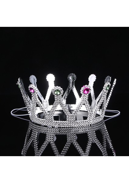 Gümüş Renk Çocuk ve Yetişkin Uyumlu Kraliçe Tacı Prenses Tacı 8X25 cm (5047) modelleri