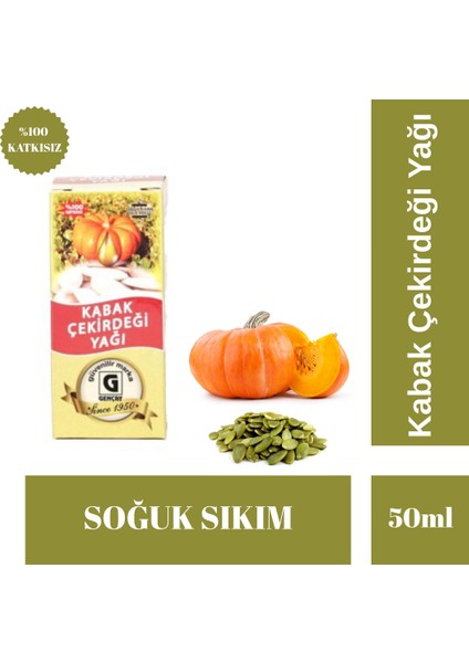 Katkısız Soğuk Sıkım Kabak Çekirdeği Yağı 50 ml