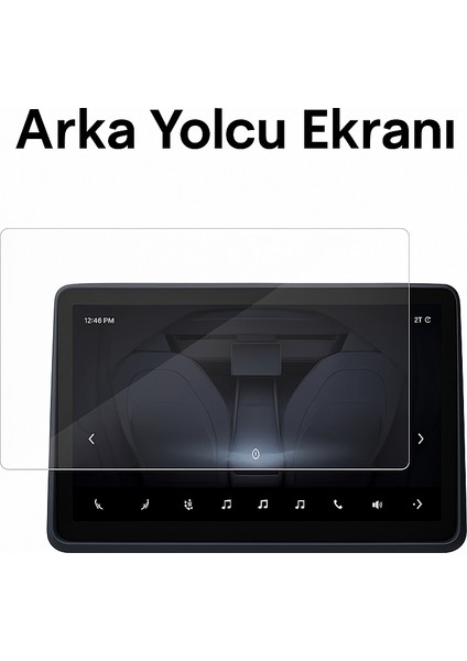 Tesla Model Y Juniper İçin Multimedya Ve Arka Yolcu Ekranı Uyumlu 9H Nano Ekran Koruyucu modelleri