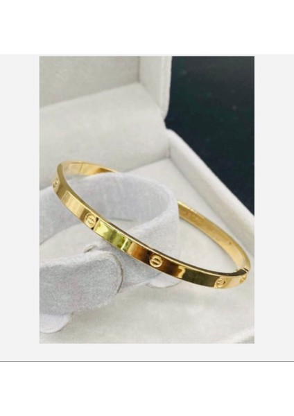 Kadın Kalın Kelepçeli Gold Renkli Bileklik Paslanamz Çelik fiyatları