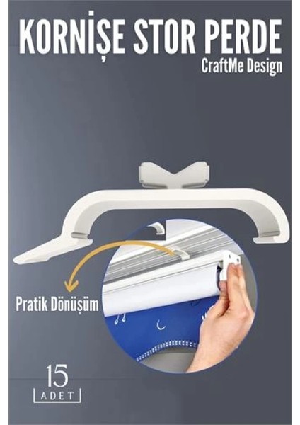 Kornişe Stor Perde Montaj Aparatı 15 Adet
