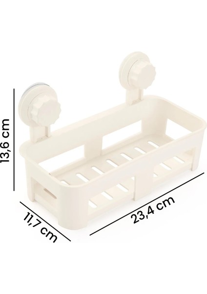 Dikdörtgen Şampuanlık - Beyaz - 23,4 cm